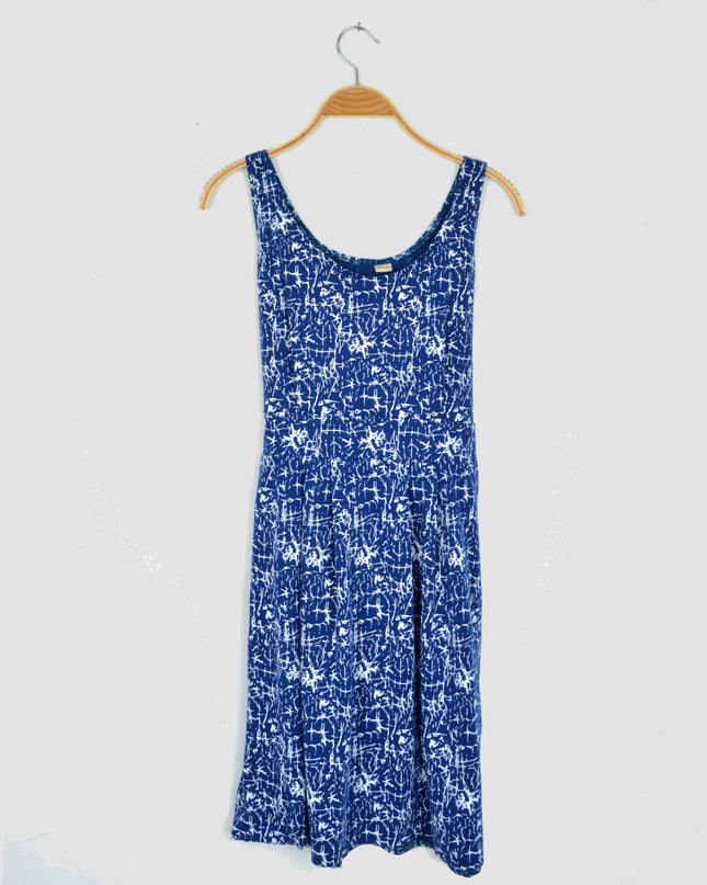 Robe oignon fendue bleue