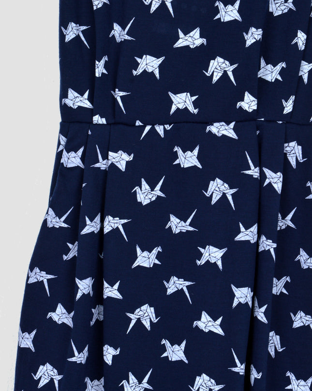 Robe Oignon - Origami - Bleu Foncé
