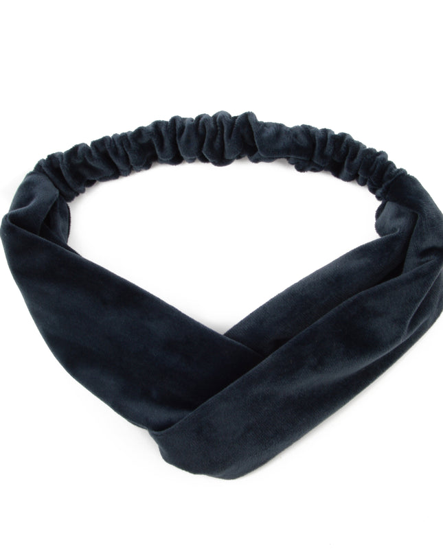 Bandeau en velours gris