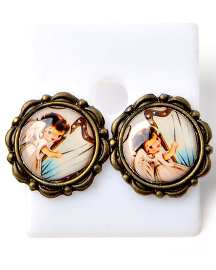 Boucles d'oreilles motif ange