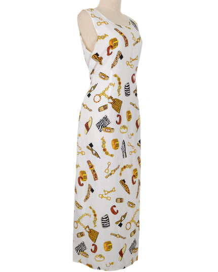 Robe longue vintage blanche