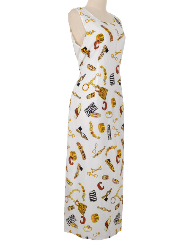 Robe longue vintage blanche