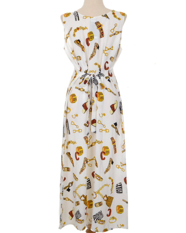 Robe longue vintage blanche