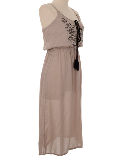 Robe brodée - Marron