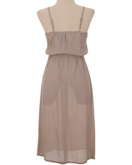 Robe brodée - Marron