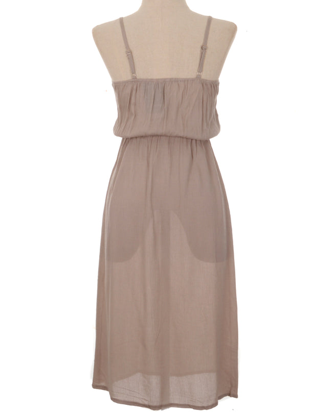 Robe brodée - Marron