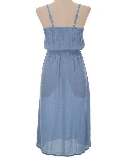 Robe brodée - Bleu clair