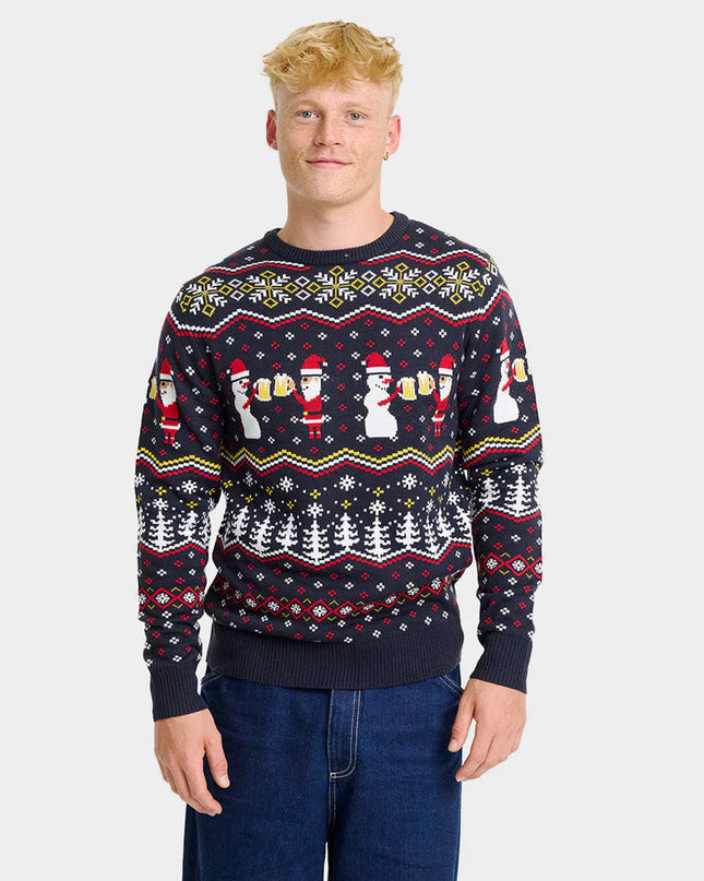 Pull de Noël pour couples avec thème Père Noël