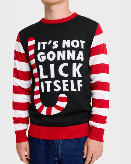 Pull de Noël à motif canne à sucre pour hommes