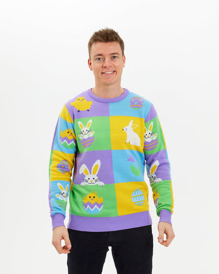 Pull de Pâques patchwork - Édition homme