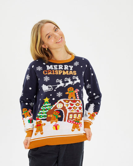 Pull de Noël Merry Crispmas pour femmes - Modèle le plus vendu