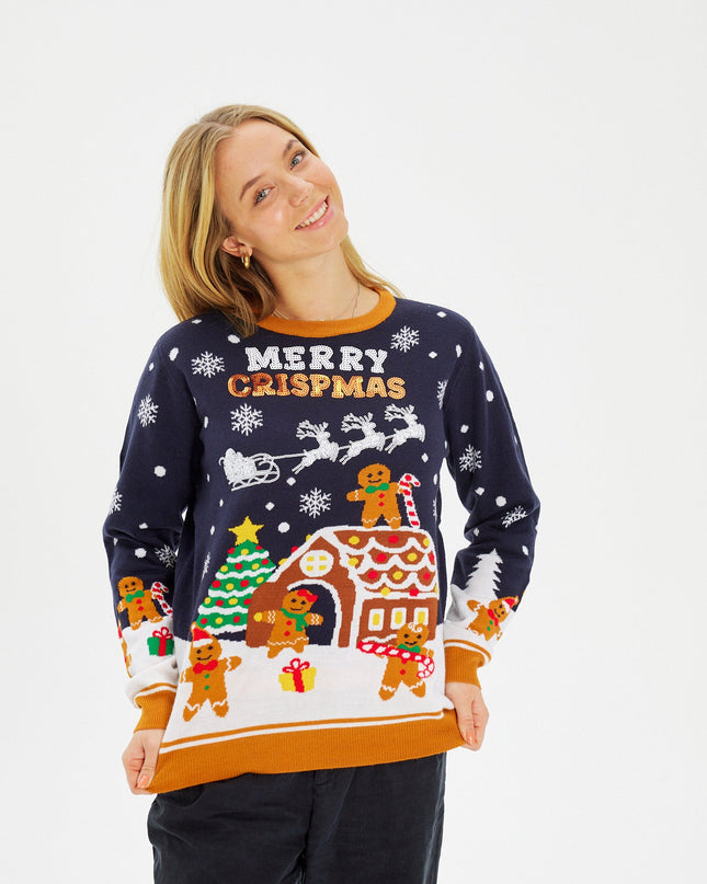 Pull de Noël Merry Crispmas pour femmes - Modèle le plus vendu