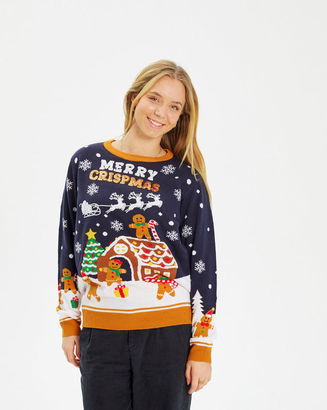 Pull de Noël Merry Crispmas pour femmes - Modèle le plus vendu