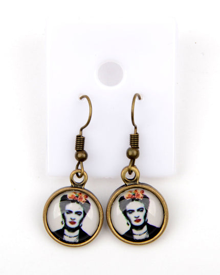 Boucles d'oreilles Frida IV petites - Accessoire artistique pour les fêtes