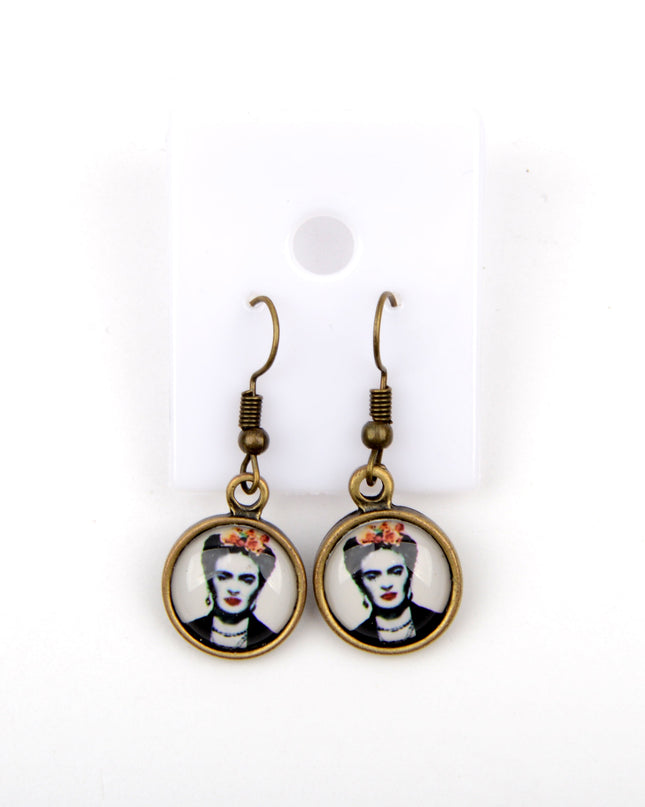 Boucles d'oreilles Frida IV petites - Accessoire artistique pour les fêtes