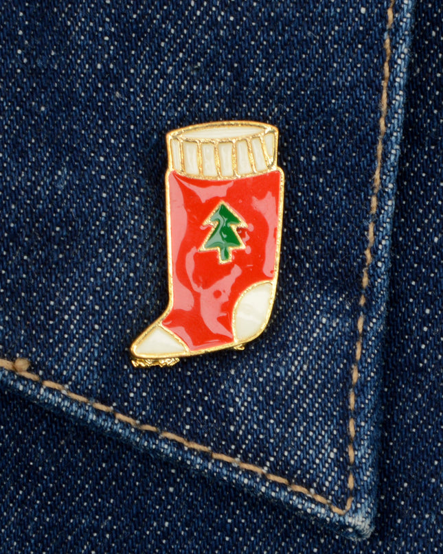 Broche chaussette - Accessoire festif