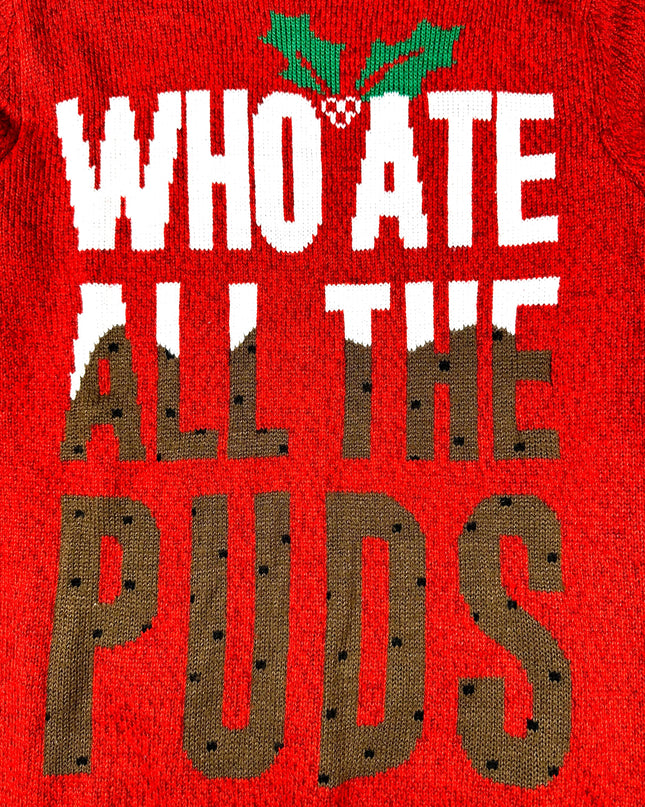 Who Ate All the Puds Ugly Christmas Sweater
