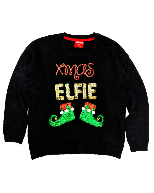 Vintage Xmas Elfie Ugly Christmas Sweater for All