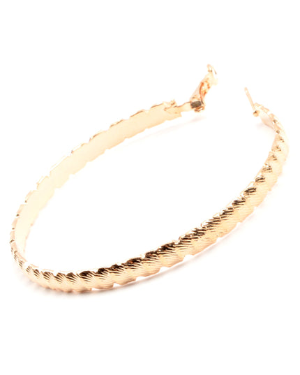 Boucles d'oreilles créoles ondulées