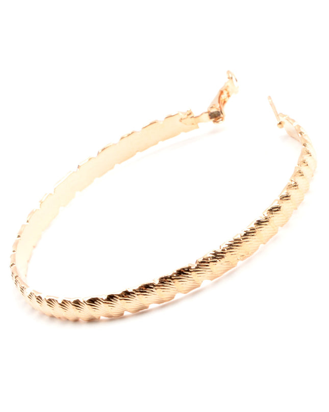 Boucles d'oreilles créoles ondulées