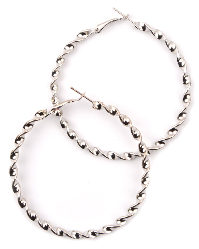 Boucles d'oreilles créoles spirales