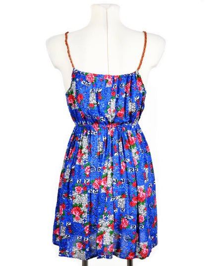 Robe d'été bleue à fleurs - Élégante et légère
