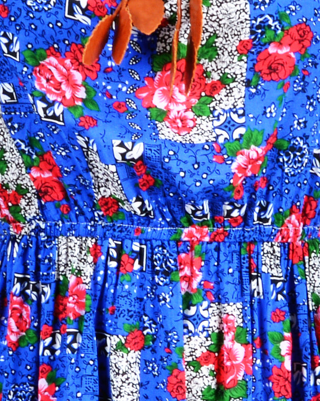 Robe d'été bleue à fleurs - Élégante et légère