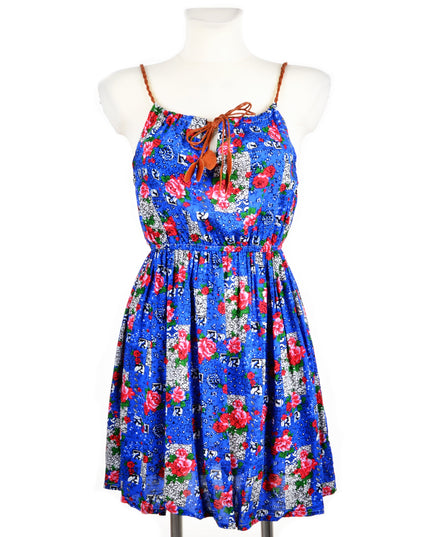 Robe d'été bleue à fleurs - Élégante et légère