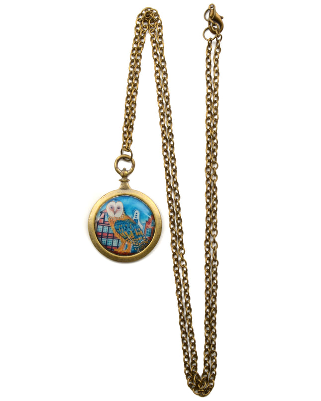 Collier photo avec accessoires hibou