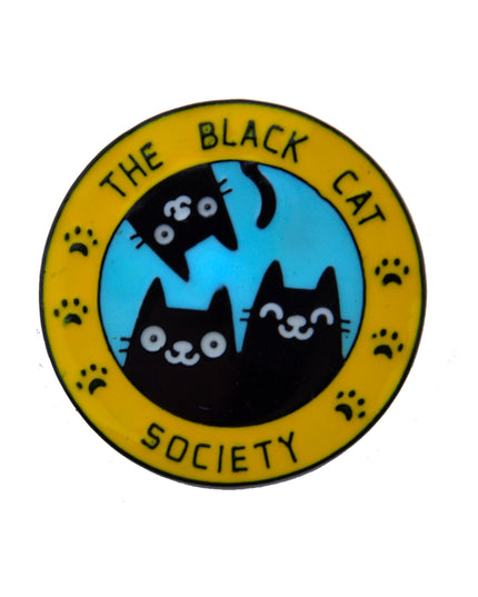 Épinglette Black Cat Society - Accessoire de costume d'Halloween