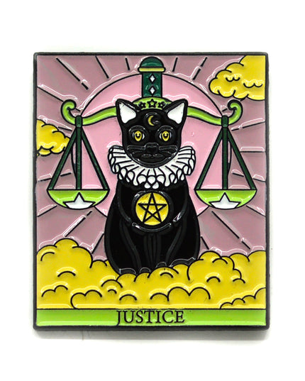 Broche Tarot Chat - Accessoire d'Halloween Justice