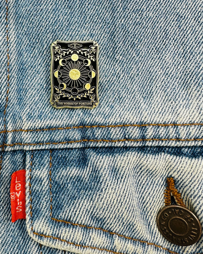 Broche - Tarot Noir | Roue de Fortune | Accessoires