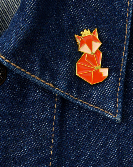 Broche Renard Géométrique - Design Animal Moderne pour Pâques