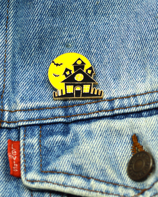 Broche maison d'Halloween - Accessoire de costume effrayant