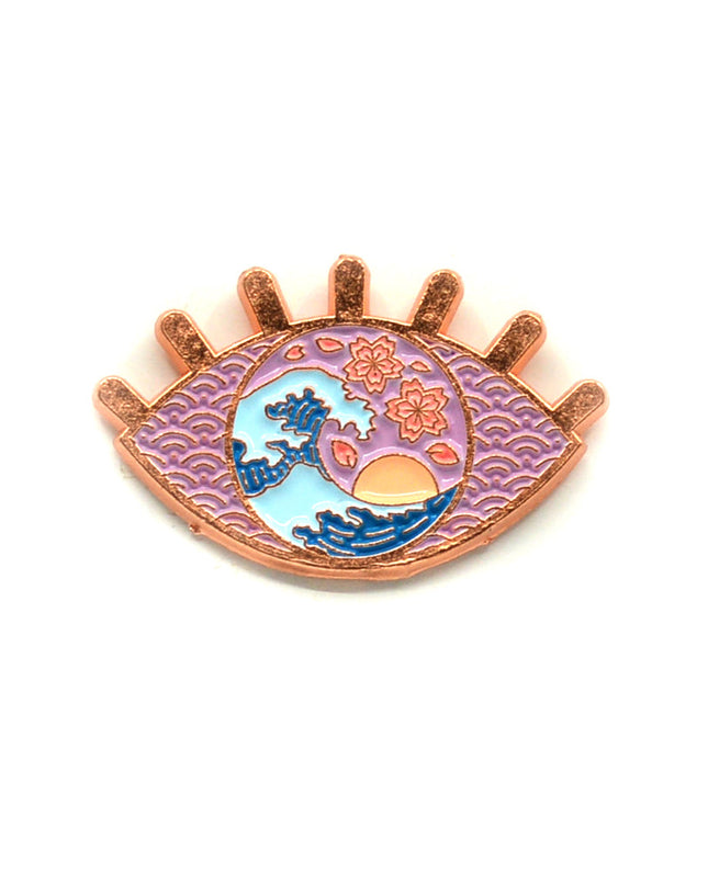 Hokusai Eye Design Pin