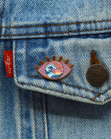 Épingle - Motif de l'œil d'Hokusai