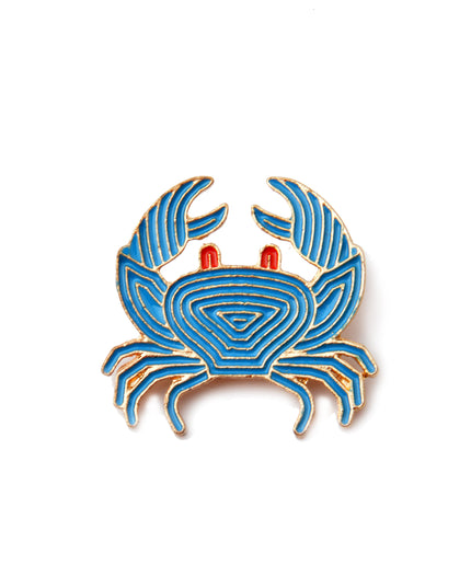 Broche Crabe Bleu - Motif Créature Marine Élégant