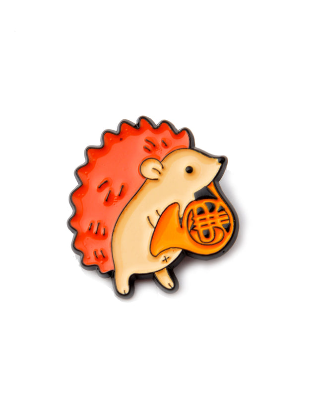 Broche hérisson à cornes - Accessoire animal original