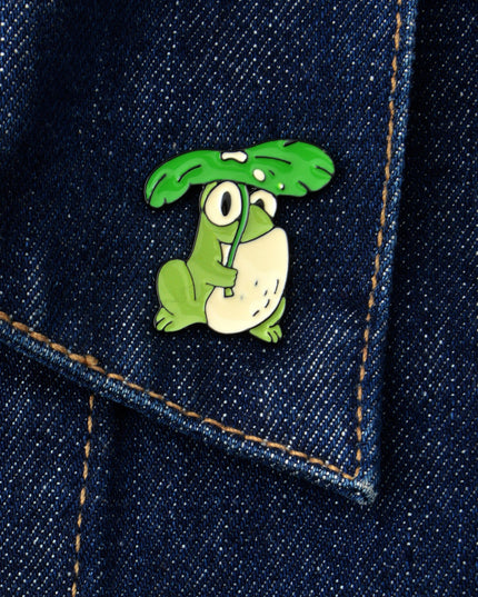 Broche Grenouille Feuillue - Accessoire charmant inspiré par la nature