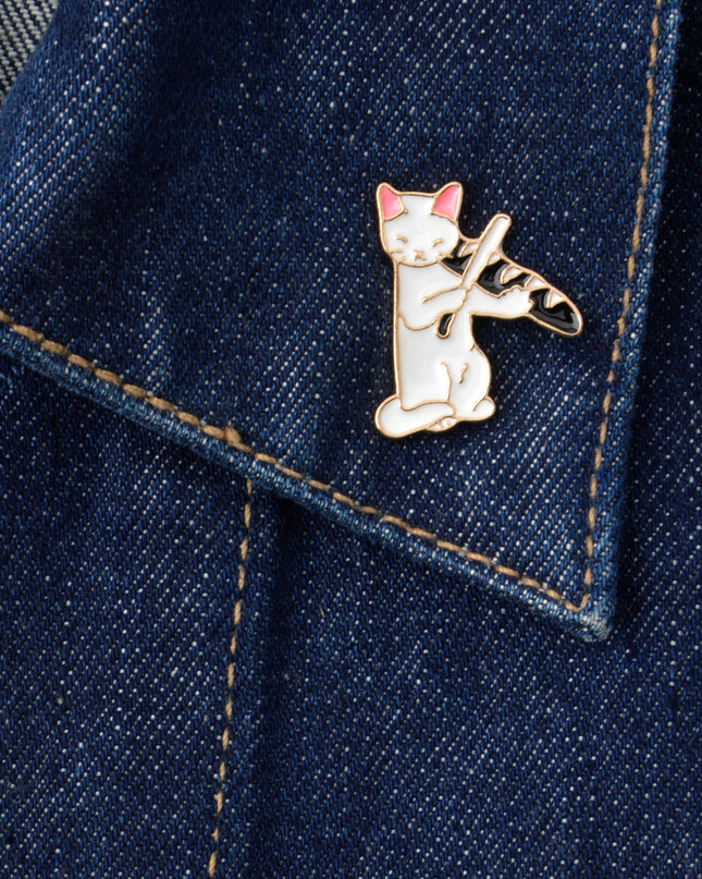 Broche chat et baguette - Un design gourmand et fantaisiste