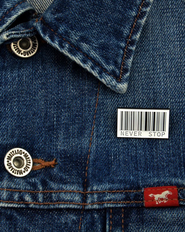 Épingle - Accessoire inspirant « Ne jamais s'arrêter » pour tous