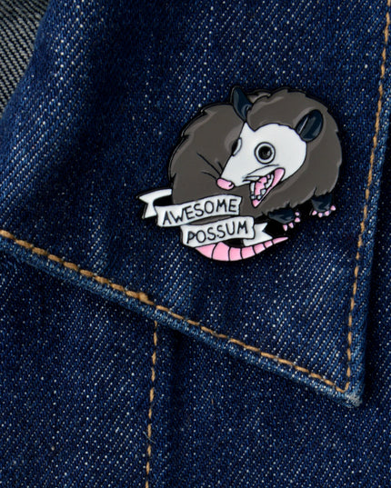Broche opossum - Motif animal unique