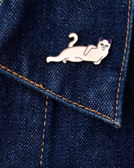 Broche Chat Détendu - Accessoire Chill