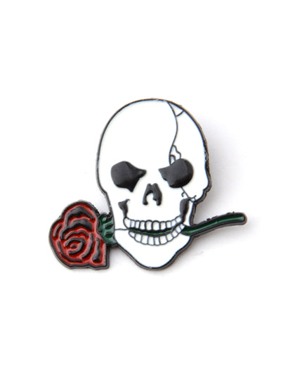 Broche tête de mort rose - Accessoire de costume d'Halloween