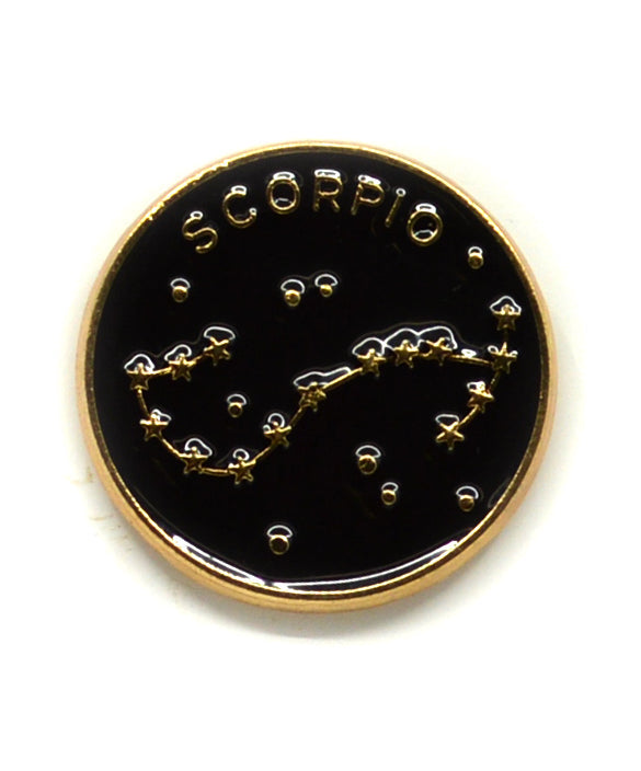 Broche - Accessoire d'Halloween et de Saint-Valentin - Constellation du Scorpion