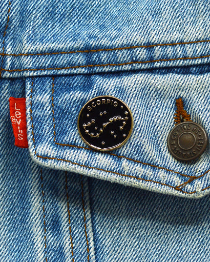 Broche - Accessoire d'Halloween et de Saint-Valentin - Constellation du Scorpion