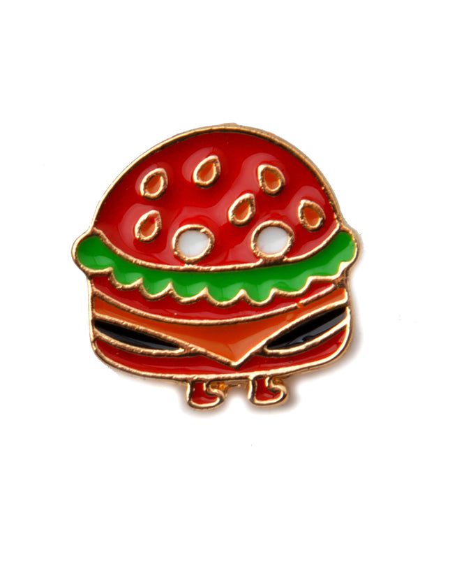 Badge Hamburger Coureur - Accessoire amusant sur le thème de la nourriture