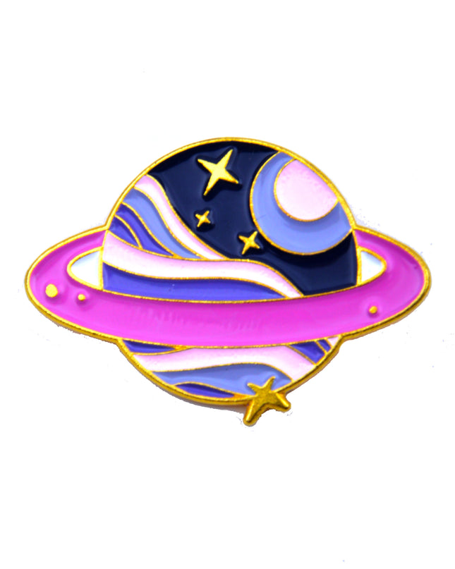 Saturn II Brooch