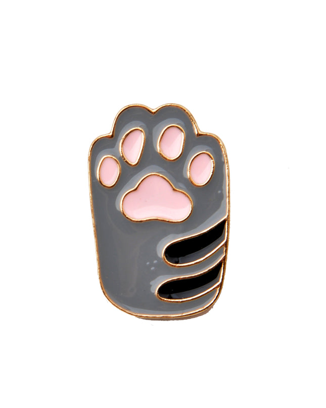 Broche patte grise - Accessoire de costume d'Halloween charmant