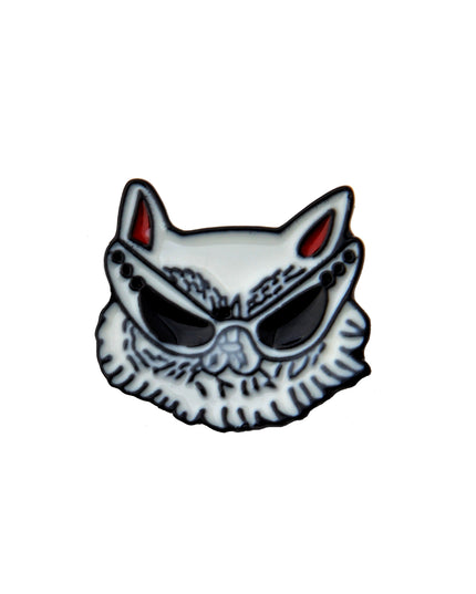 Broche Chat Terminator - Design unique de science-fiction